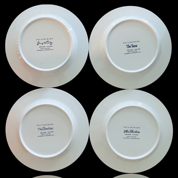 Pottery Barn Millennium Series Decades Salad/Dessert Plates Set (A) of 4 - Picture 7 of 7
